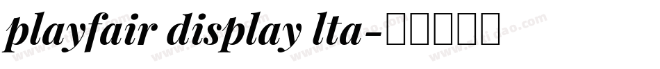 playfair display lta字体转换